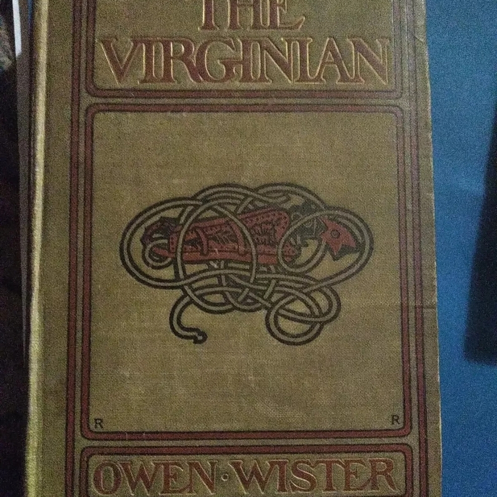 The Virginian by Owen Wister Hardcover Book Vintage.